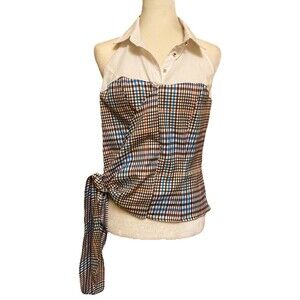 NY & CO 7th Avenue Design Studio Blouse Women’s Sz Medium Striped Multicolor Top